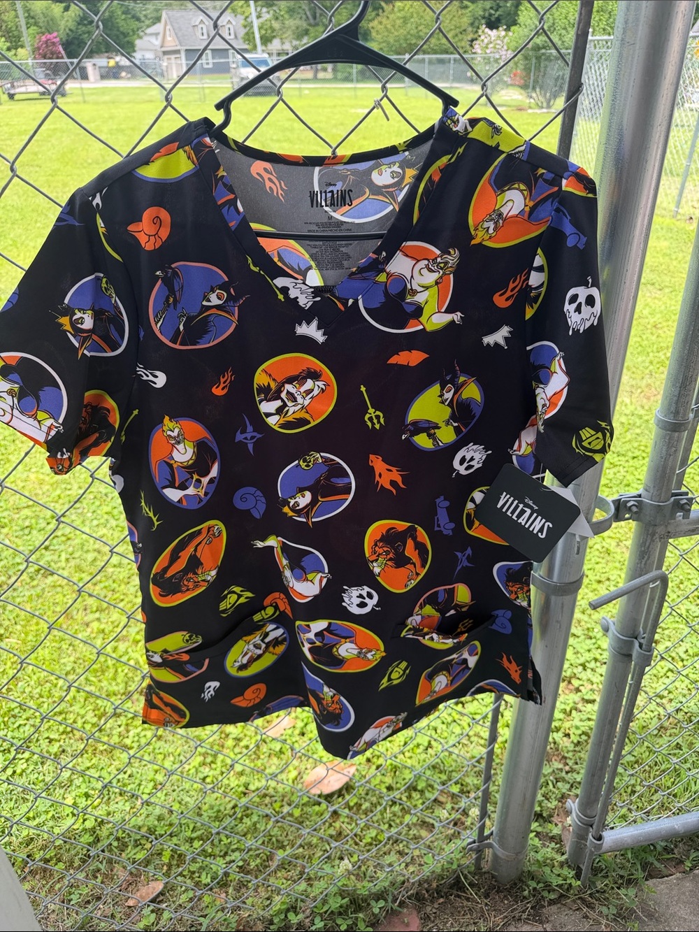 Disney Black Villains Scrub Top